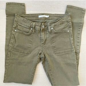 Levi’s Women’s 711 Skinny Jeans Size 26 Olive Green